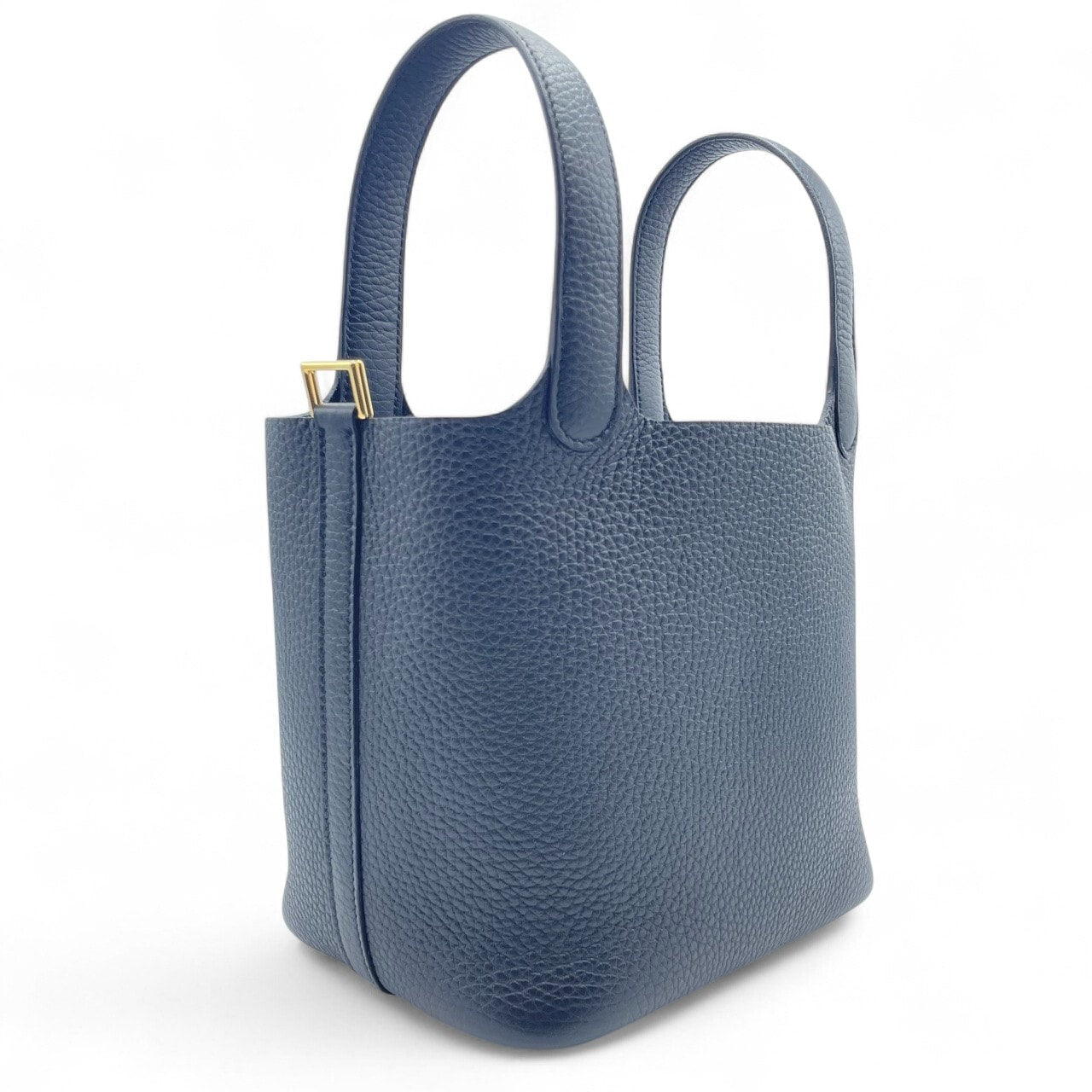 二手的爱马仕picotin岩石PM Noir Torillon Clemence Gold Hardware k刻了