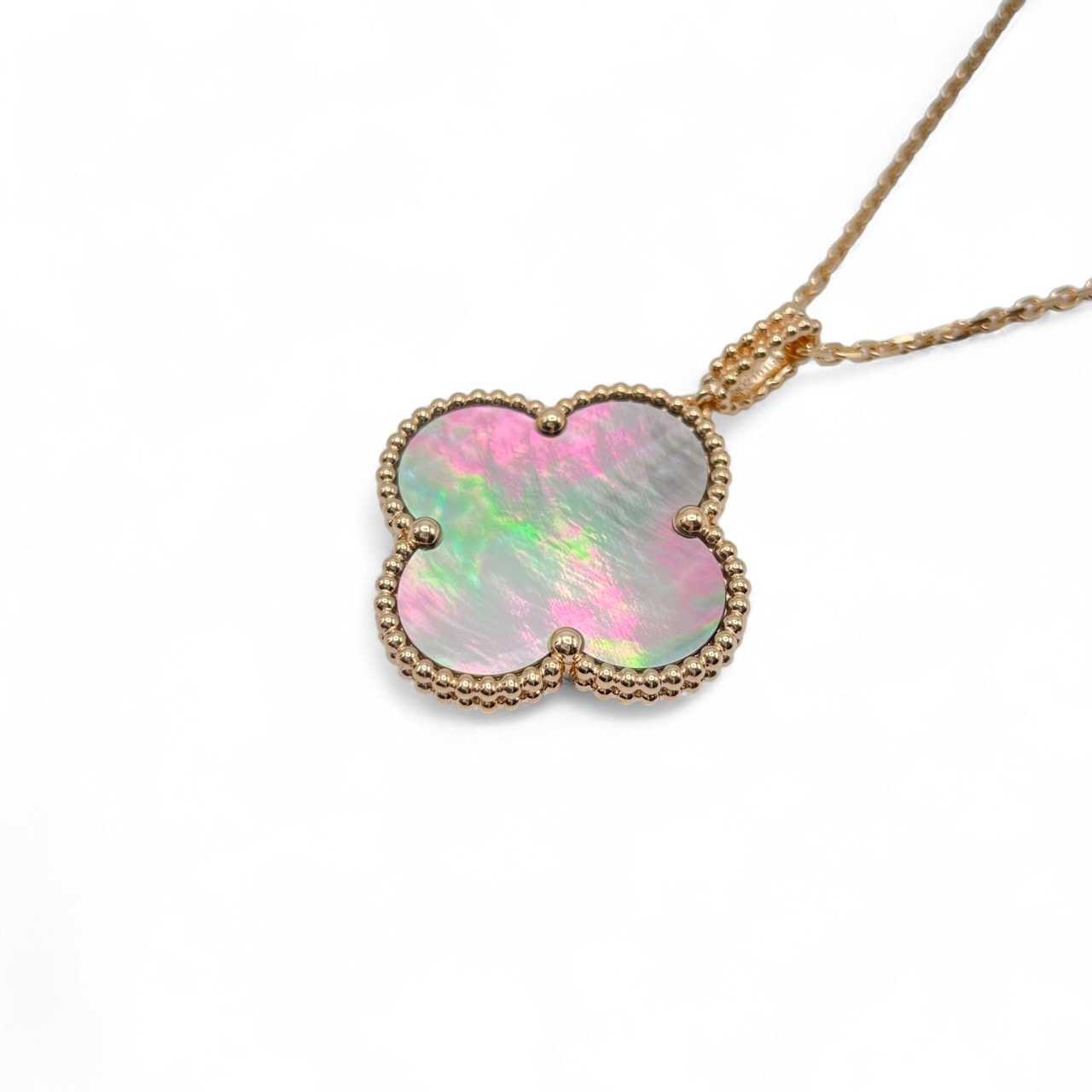 プレオウンドヴァンクリーフ＆アーペル マジック アルハンブラ ロングネックレス 1 モチーフ VCARP6I200 マザーオブパール ローズ ゴールド