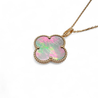 プレオウンドヴァンクリーフ＆アーペル マジック アルハンブラ ロングネックレス 1 モチーフ VCARP6I200 マザーオブパール ローズ ゴールド