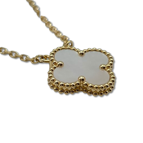 プレオウンドヴァンクリーフ＆アーペル ヴィンテージアルハンブラ ネックレス VCARA45900 マザーオブパール イエローゴールド