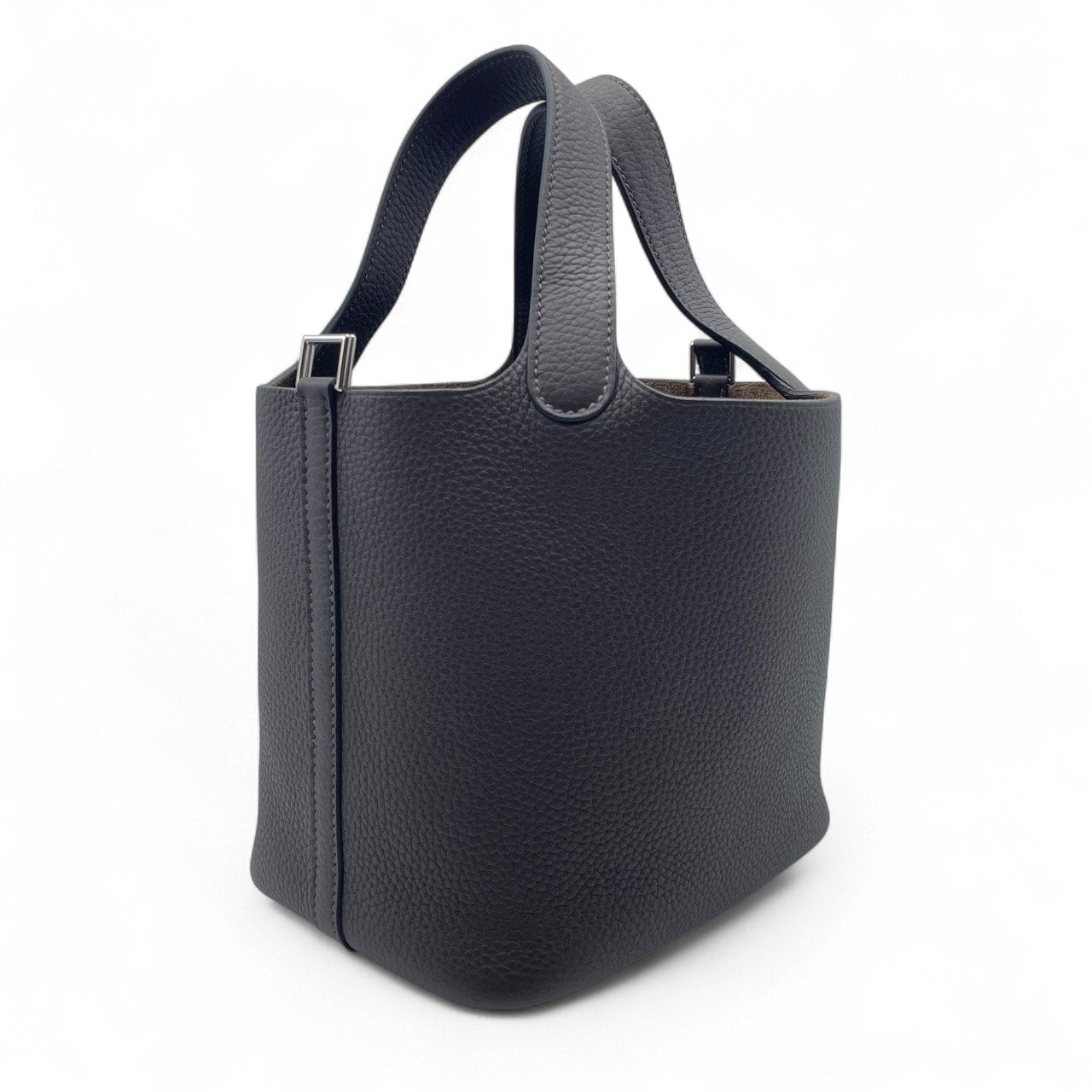 Pre-owned Hermes Picotan lock PM Evenne Taurillon Clemence Silver hardware K stamp