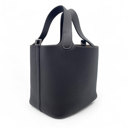 Pre-owned Hermes Picotan lock PM Evenne Taurillon Clemence Silver hardware K stamp