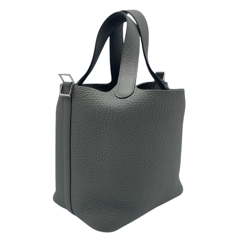 Pre-owned Hermes Picotan Lock PM Grimeyer Taurillon Clemence Silver hardware K engraved