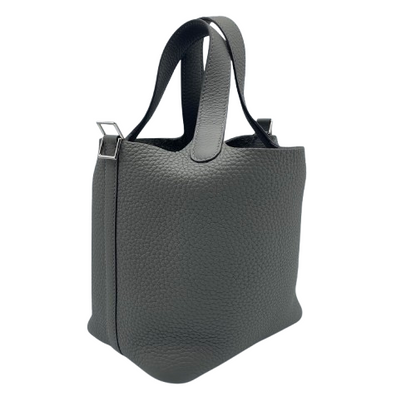 Pre-owned Hermes Picotan Lock PM Grimeyer Taurillon Clemence Silver hardware K engraved