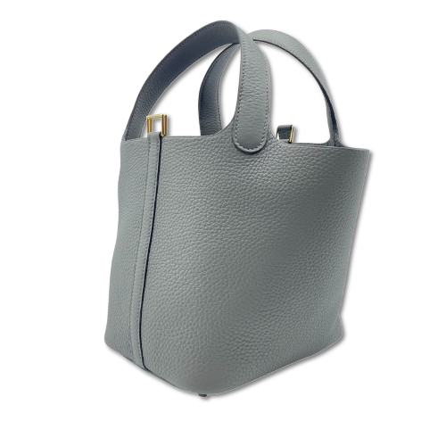 Pre-owned Hermes Picotan Lock PM Grimeyer Taurillon Clemence Gold hardware K stamp