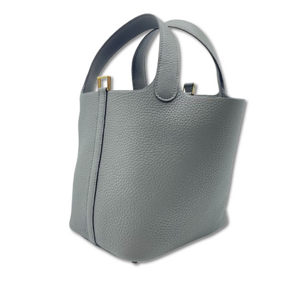 Pre-owned Hermes Picotan Lock PM Grimeyer Taurillon Clemence Gold hardware K stamp