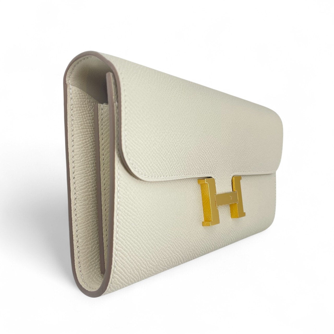 Pre-owned Hermes Constance Long to Go Nata Epson Gold hardware K stamp