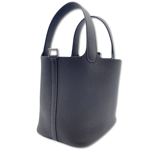 Pre-owned Hermes Picotan lock PM Evenne Taurillon Clemence Silver hardware K stamp