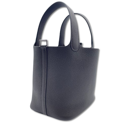 Pre-owned Hermes Picotan lock PM Evenne Taurillon Clemence Silver hardware K stamp