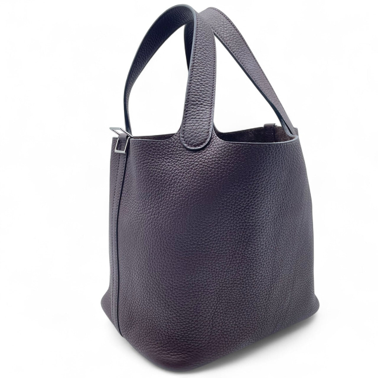 Pre-Owned Hermes Picotan Lock MM Rouge Serie Togo Silver Hardware U Engraved