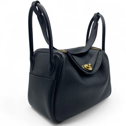 중고 에르메스 린디 26 느와르 토리옹 클레망스 골드 하드웨어 B 스탬프