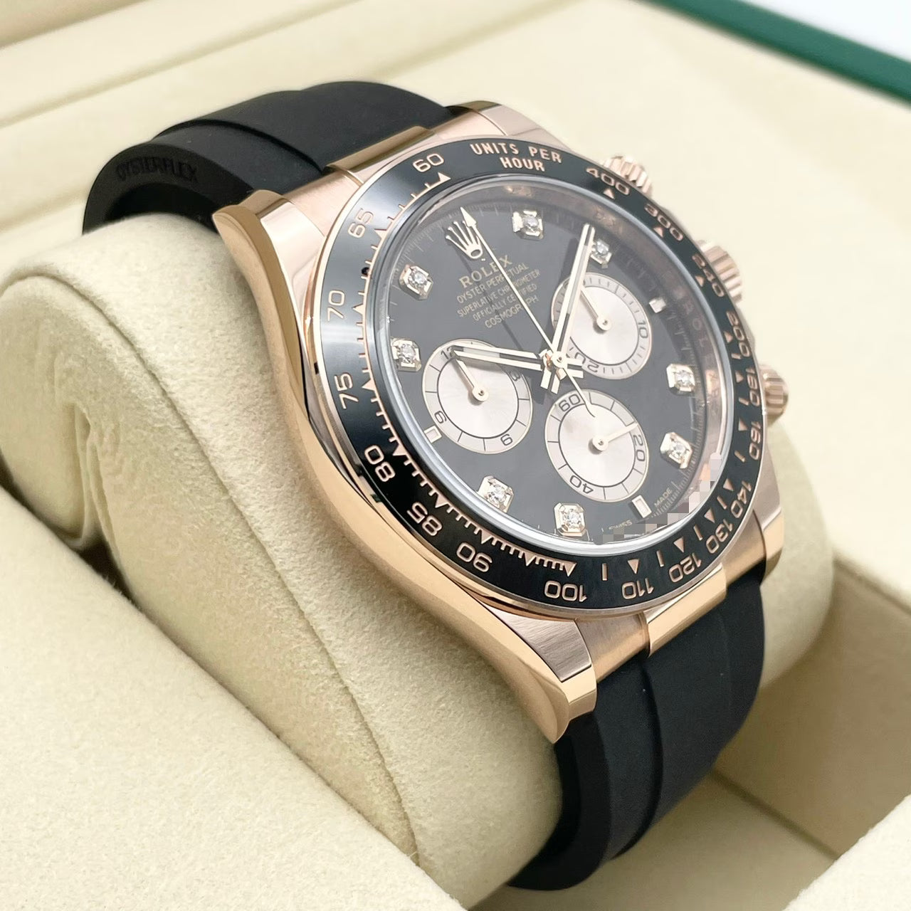 プレオウンド ロレックス デイトナ 126515LNG ブライトブラック＆サンダスト 8Pダイヤ 40mm