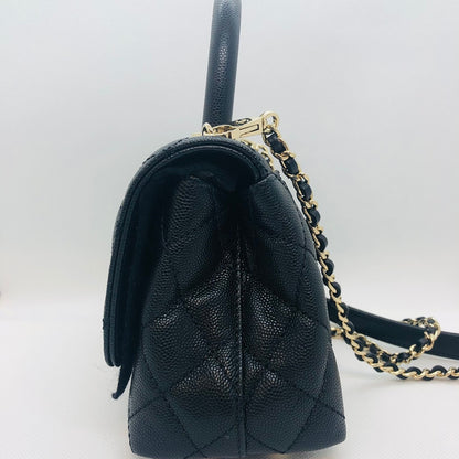 二手Chanel Matelasse顶部手柄Mini 2-Way Bag AS2215