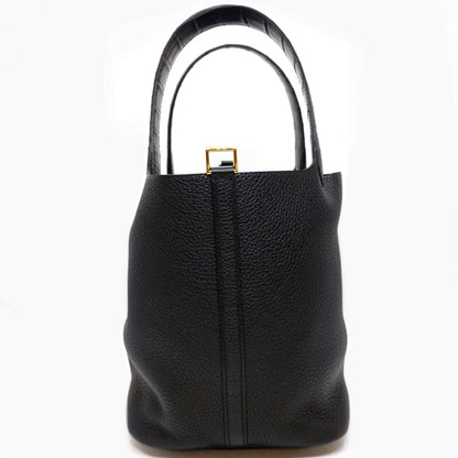 Pre-Owned Hermes Picotin Rock MM Torillon Clemence Black