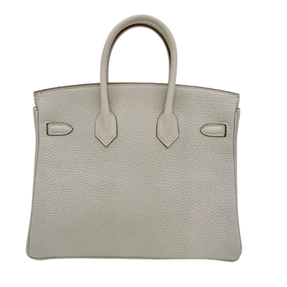 プレオウンド 【現金特価】エルメス バーキン25 パールグレー トゴ シルバー金具 B刻印