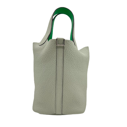 プレオウンド エルメス ピコタンロック PM スイフト/トリヨンクレマンス グリネヴェ/ヴェールコミック シルバー金具 B刻印