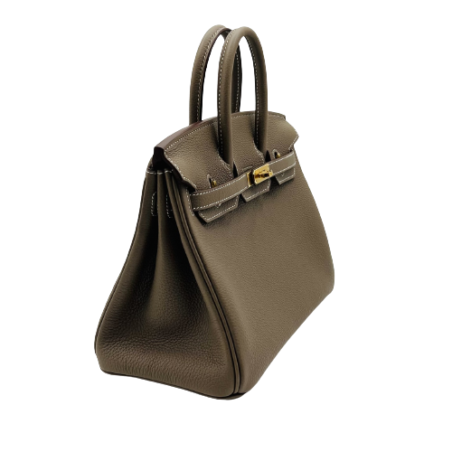 Hermes Birkin 25 Etoup Togo Gold Hardware B가 새겨 져 있습니다