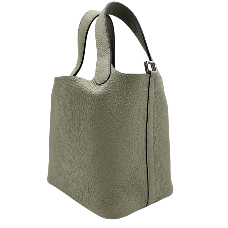 [聖誕節特價價格] Hermes Picotin Lock PM Sage Torillon Clemence Silver Fittings B刻有