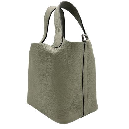 [聖誕節特價價格] Hermes Picotin Lock PM Sage Torillon Clemence Silver Fittings B刻有