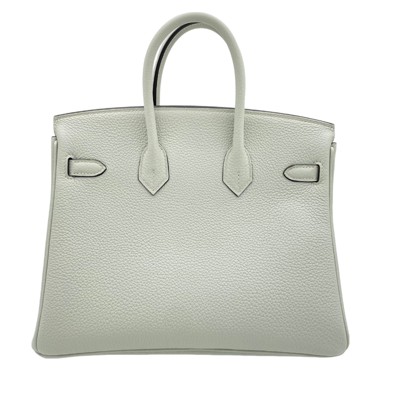 Hermes Birkin 25 Grineve Togo Silver Metal Fittings B 새겨 져