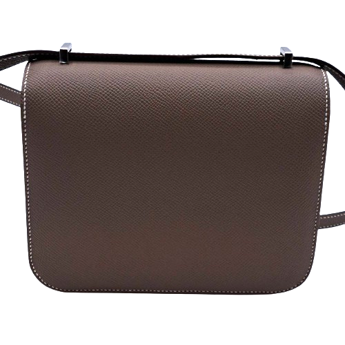 Hermes Constance Mini 18 Etoupe Epson Silver Fittings B 새겨 져