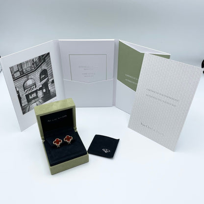 사전 소유 [저렴한 가격으로 판매] Van Cleef & Arpels Alhambra 옐로우 골드 카넬리 안 이어링