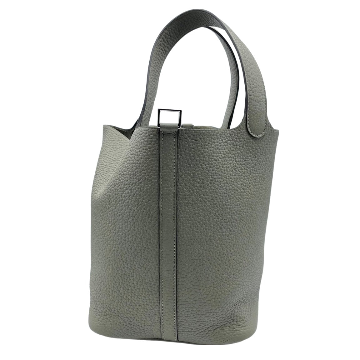 [現金特價]愛馬仕皮皮蛋白鎖MM Sage Torillon Clemence Silver Fittings W刻有