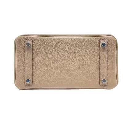 プレオウンド エルメス バーキン25 エトゥープ トゴ シルバー金具 W刻印