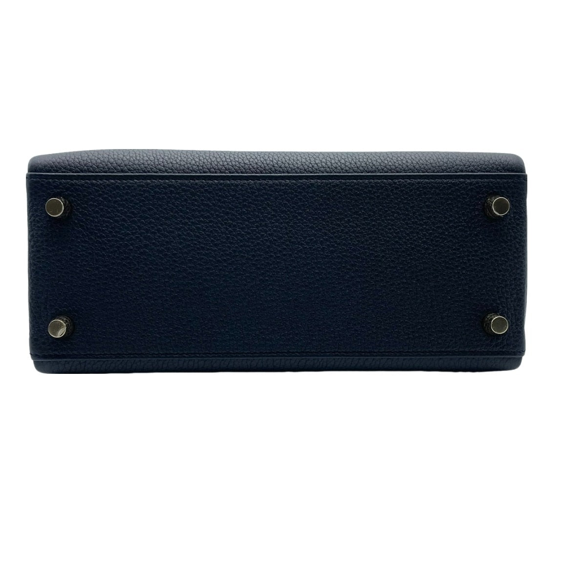 Pre-Owned Hermes Kelly 25 Black Togo Gold Hardware B Engraved