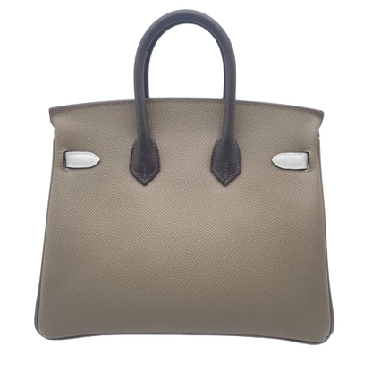 Hermes Birkin 25 Etoupe Epson Silver Metal Fittings B 새겨 져