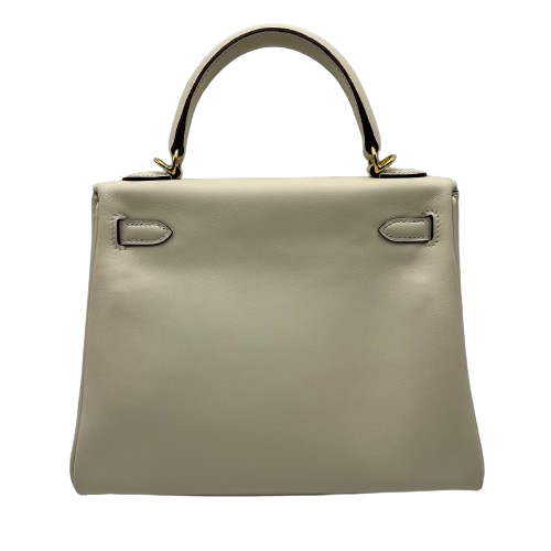 Pre-Owned Hermes Kelly 25 Nata Swift Gold Hardware Z Engraved