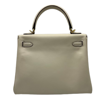 Pre-Owned Hermes Kelly 25 Nata Swift Gold Hardware Z Engraved