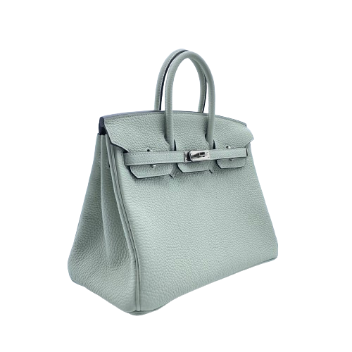 Hermes Birkin 25 Grineve Togo Silver Fittings B 새겨 져 있습니다