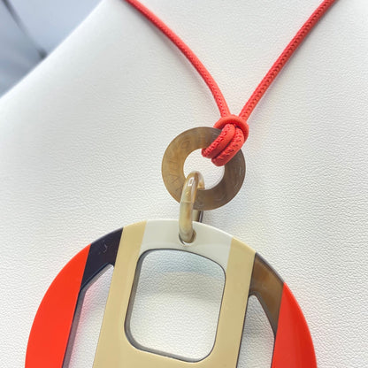 Hermes H Equipe 水牛角漆吊坠