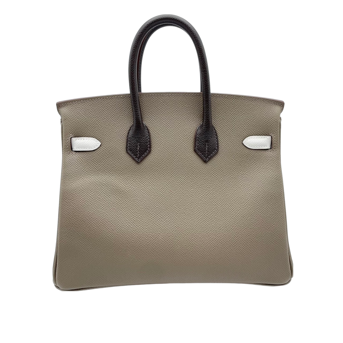 Hermes Birkin 25 Etoope Tricolor Epson Silver Metal Fittings w 새겨 져