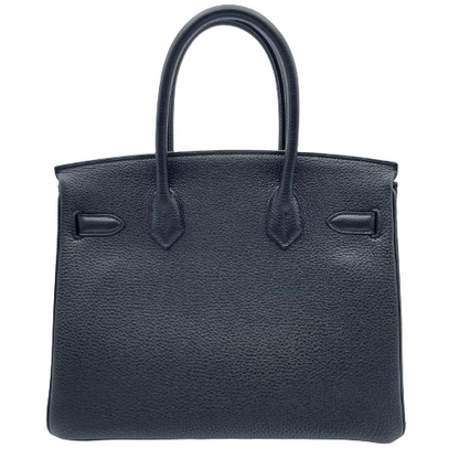 사전 소유 [현금 가격] Hermes Birkin 30 Noir Togo Silver Fittings Z 새겨 져