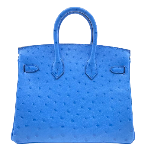 Hermes Birkin 25 Mykonos Ostrich Gold Hardware B가 새겨 져 있습니다