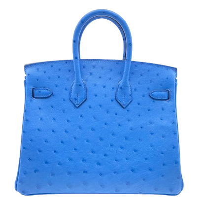 Hermes Birkin 25 Mykonos Ostrich Gold Hardware B가 새겨 져 있습니다