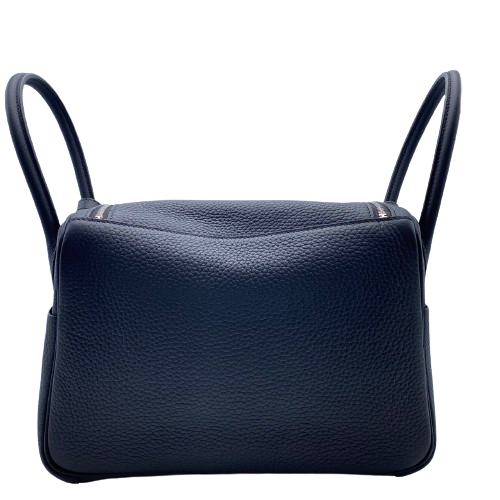 [Cash Price] Hermes Lindy 26 Noir Torillon Clemence Silver Fittings B Engraved