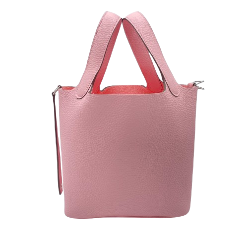 [Cash Special Price] Hermes Picotin Lock PM Rose Sakura Torillon Clemence Silver Fittings B Engraved
