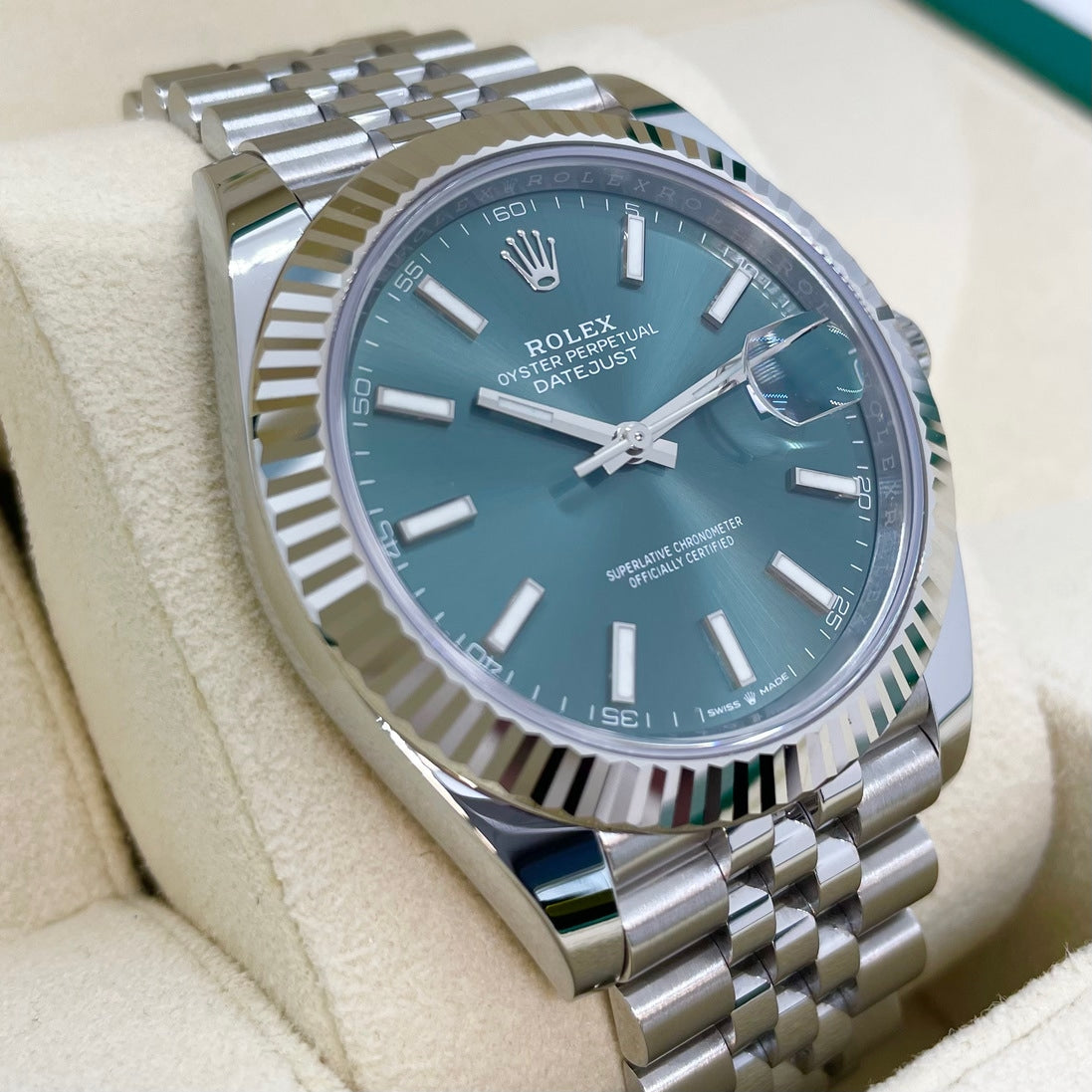 Pre-Owned Rolex Datejust 126334 Mint Green