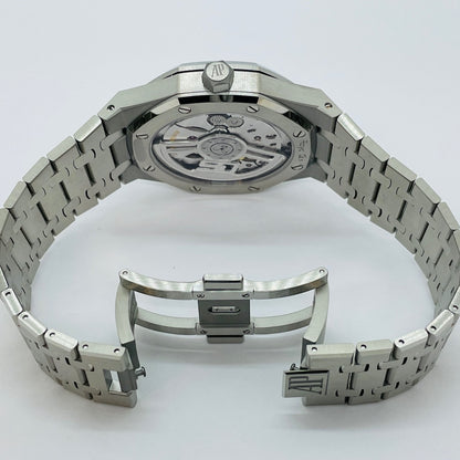 사전 소유의 오디오 돼지 Piguet Royal Oak Grey 15510st.oo.1320st.05 50 주년 기념 모델