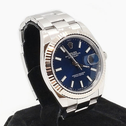 Pre-Owned Rolex Datejust 126334 Fluted motif Oyster bracelet Bright blue