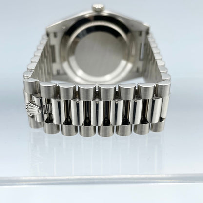 사전 소유 롤렉스 데이 날짜 228239 화이트 골드 올리브 그린 로마 40mm