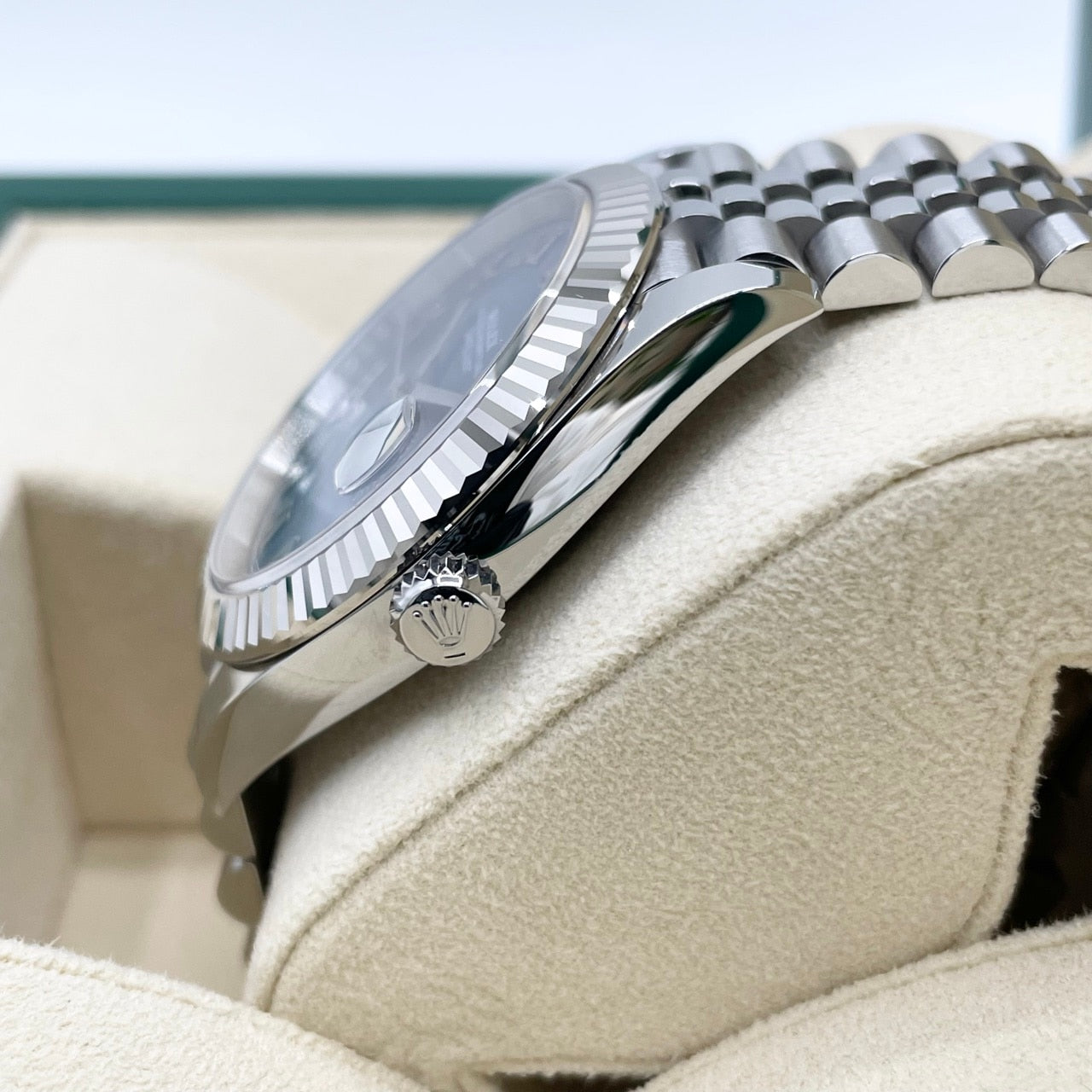 プレオウンド ロレックス デイトジャスト 126334 アズーロブルー ステンレススチール＋ホワイトゴールド ジュビリーブレスレット 41ｍｍ