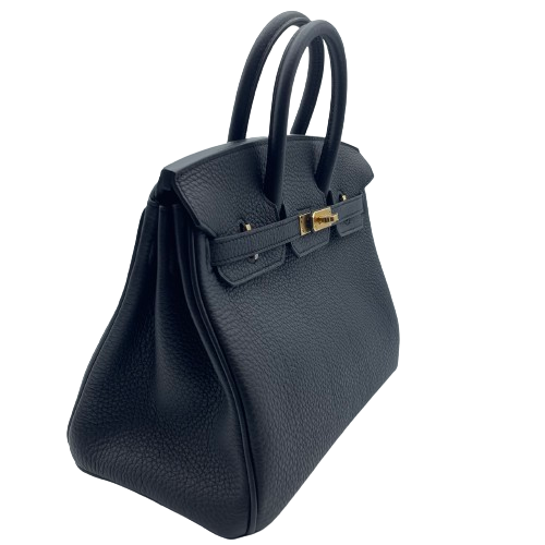 [現金價格]愛馬仕·伯金（Hermes Birkin）25黑色多哥金色硬件W刻有