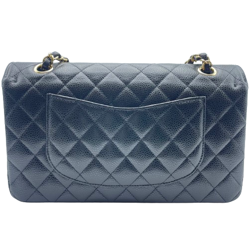 Chanel Matelasse 25 黑色鱼子酱肤色金色五金配件