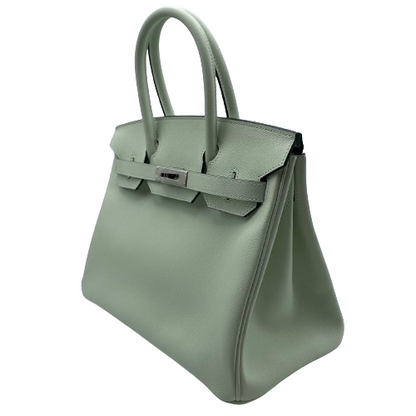 Hermes Birkin 30 Veilfizz Vaud Epson Silver Metal Fittings B 조각.