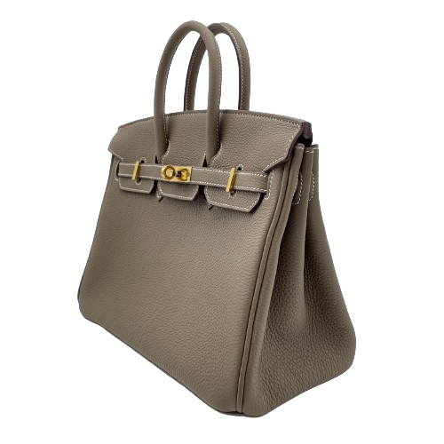 [現金價格]愛馬仕·伯金（Hermes Birkin）25 Etoup dogo金硬件W刻有