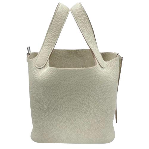 Hermes Picotin Lock PM Beton Torillon Clemence Silver Fittings w 새로